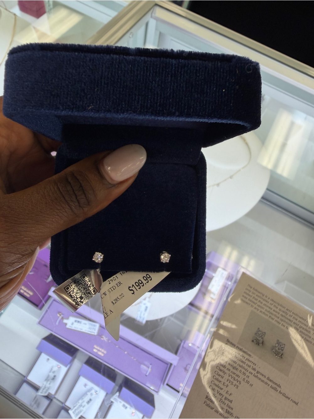 Classic lab grown Diamond Stud Earrings